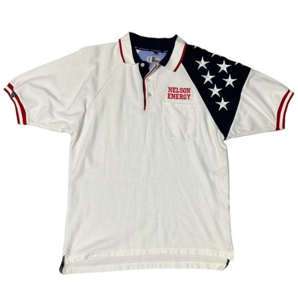 Rock Point Freedom Polo Shirt Mens Large White Short Sleeve Nelson Energy - Picture 10 of 11